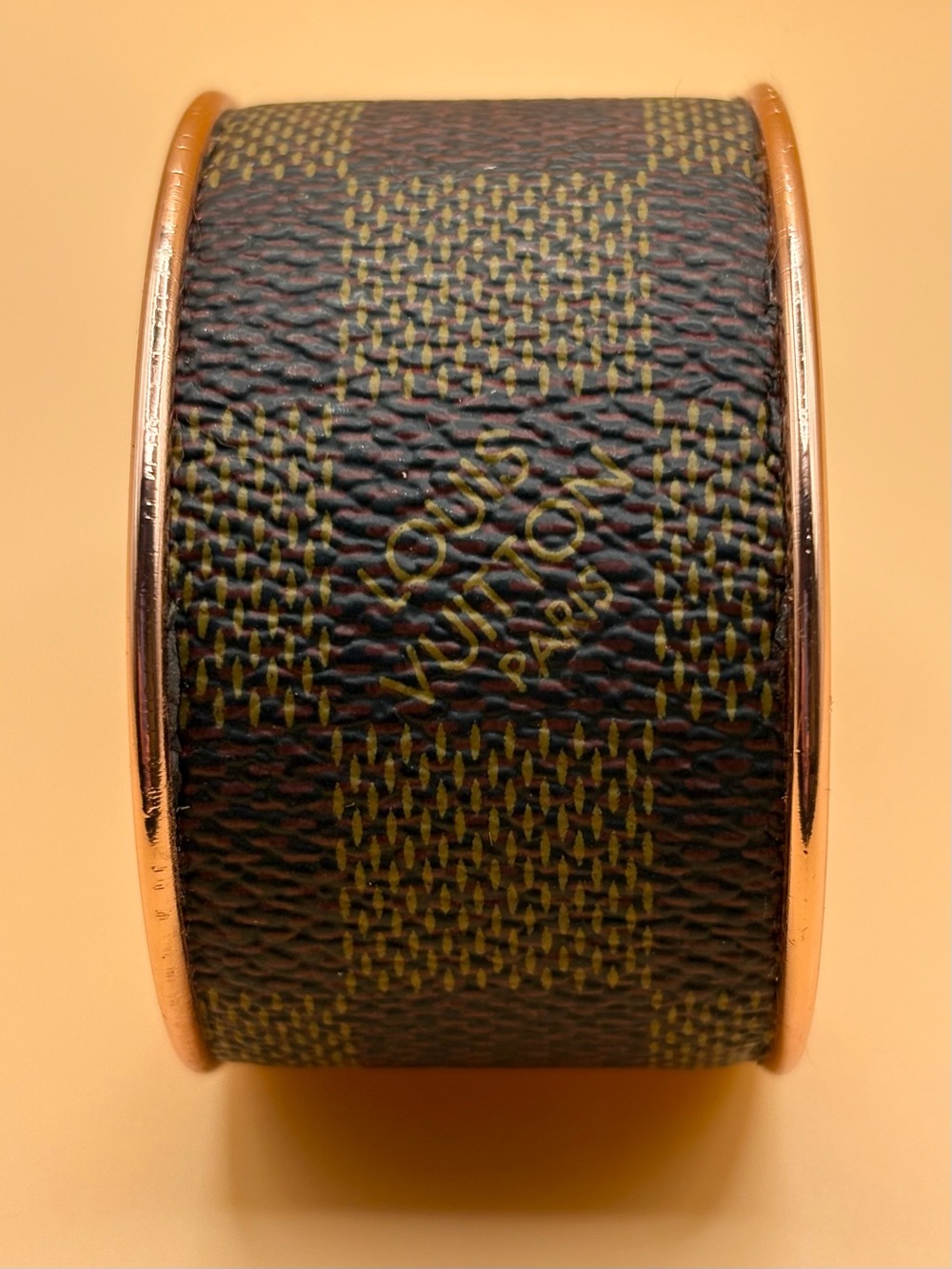 Louis Vuitton Damier Canvas Bracelet with Rose Gold Edges